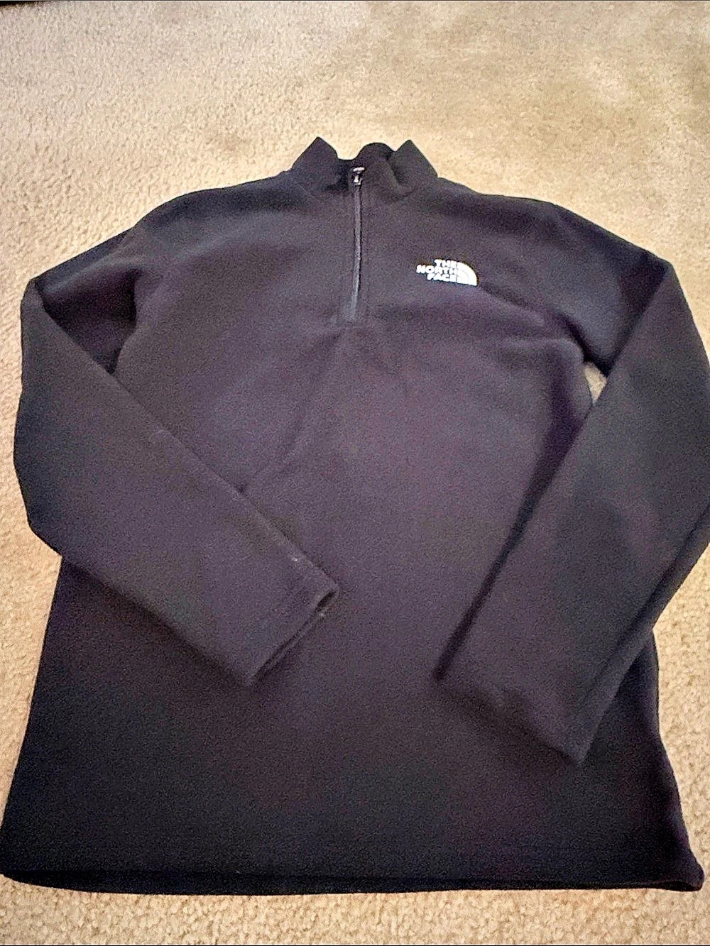 The North Face Teen Glacier 1/4 Zip Pullover Black Boys XL